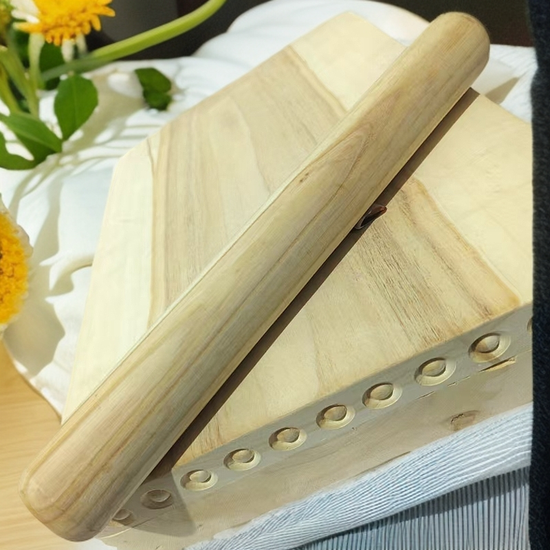 鸡翅木擀面杖家用面棒实木擀面棍擀皮棍神器圆头饺子皮棍烘焙工具