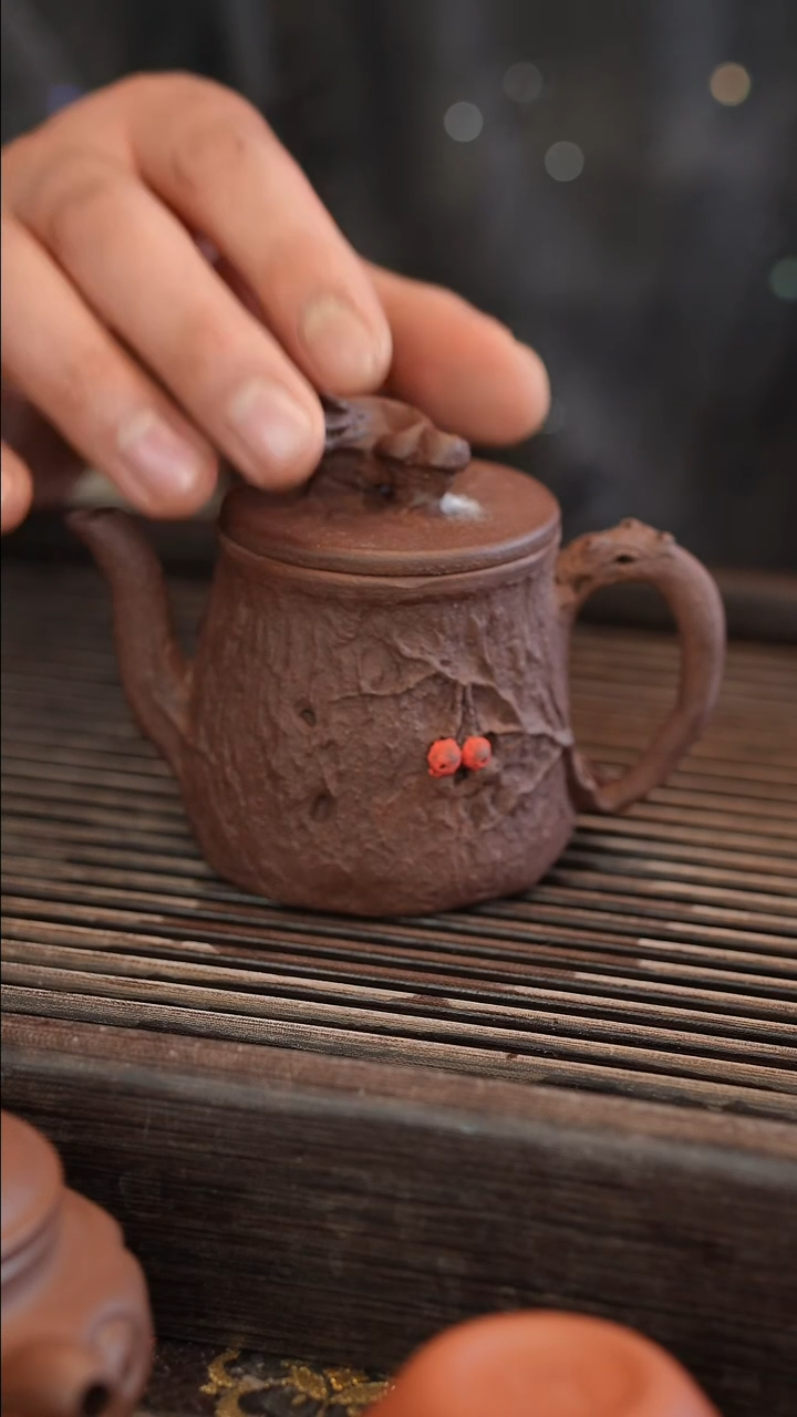 茶壶紫砂原矿手工制作瑕疵2