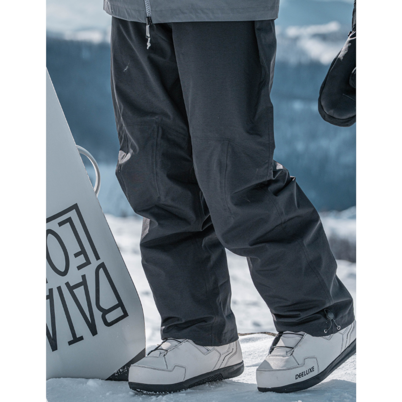 雪否 黑色单板滑雪裤加绒防水防风耐磨潮宽松版oversize平价雪裤