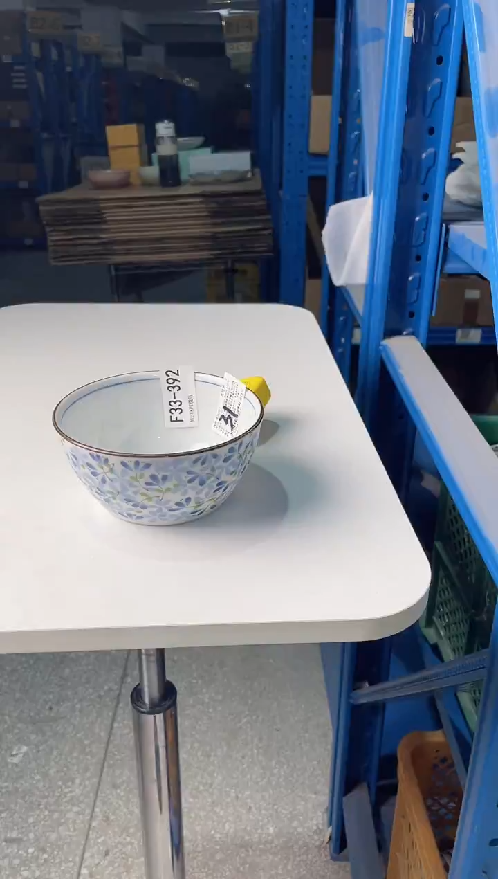 陶瓷小蓝芽中平底汤碗 微瑕