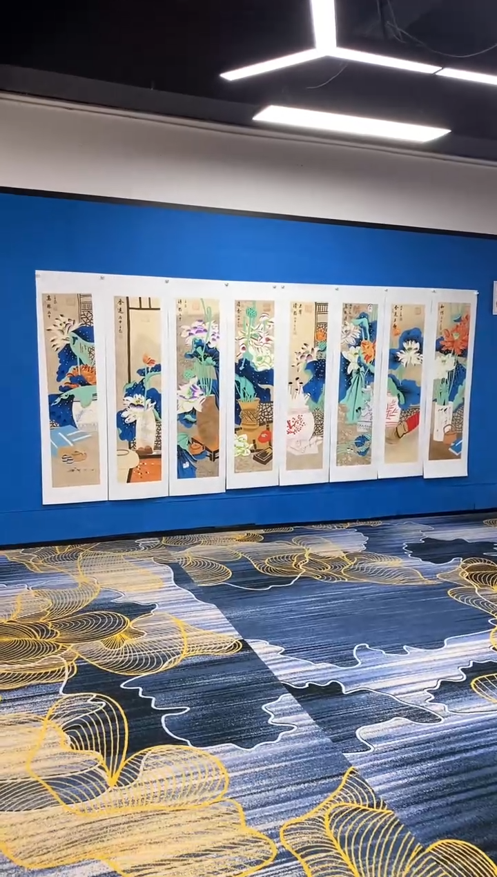 【闪购商品】国画张巨富  八条屏