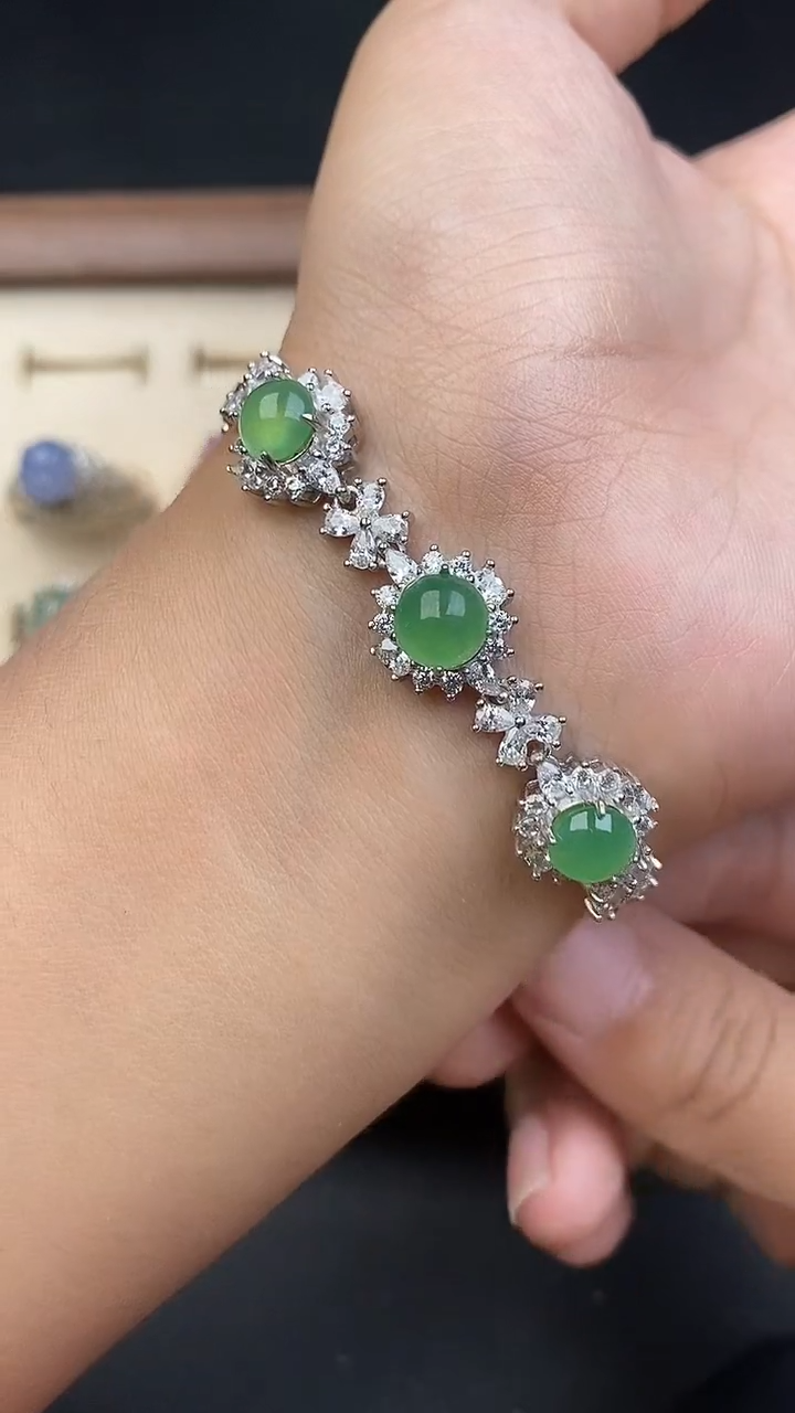 银S925镶嵌定制翡翠6747474