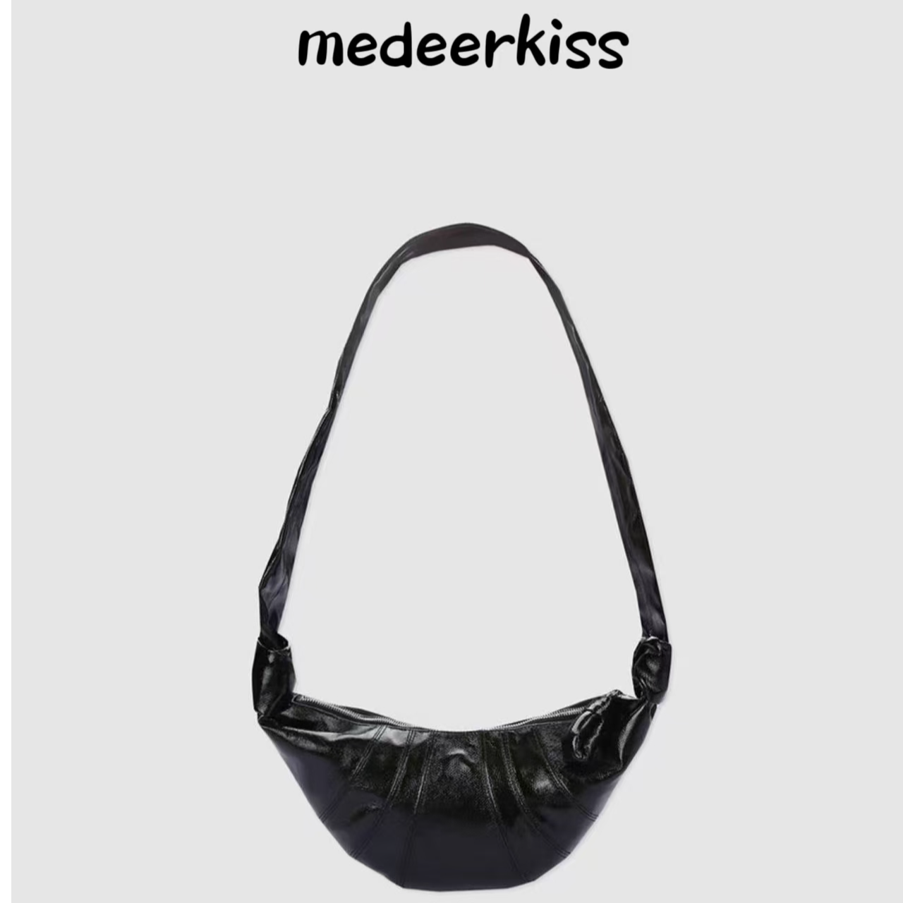【medeer】高定对版涂层牛角包 极简单肩腋下包小众高级