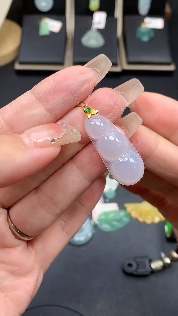 【闪购商品】翡翠吊坠(不含链)18K金镶嵌MS141718