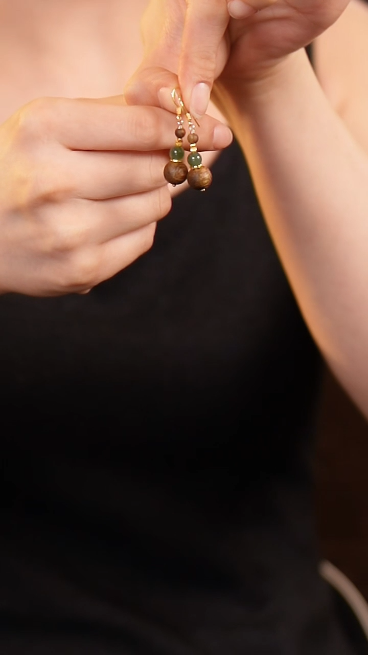 未镶嵌沉香吊坠L240351沉香耳钩