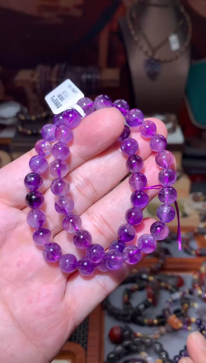 未镶嵌珠宝半成品水晶超七8mm，一条