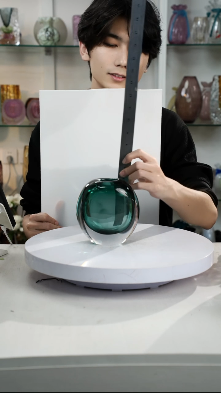 【闪购商品】琉璃高14轻奢琉璃花器微瑕福利