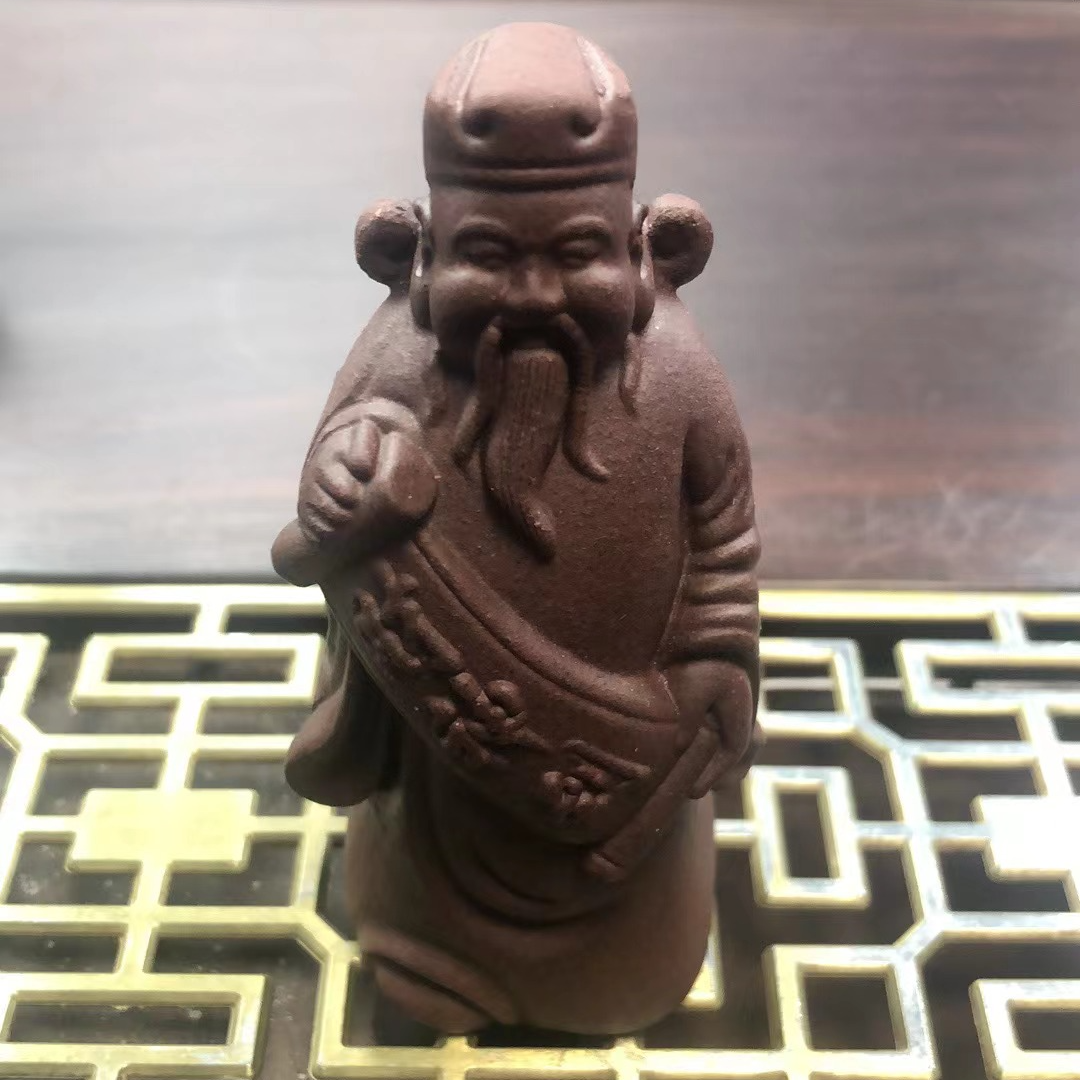 原矿紫砂财神到茶玩宜兴