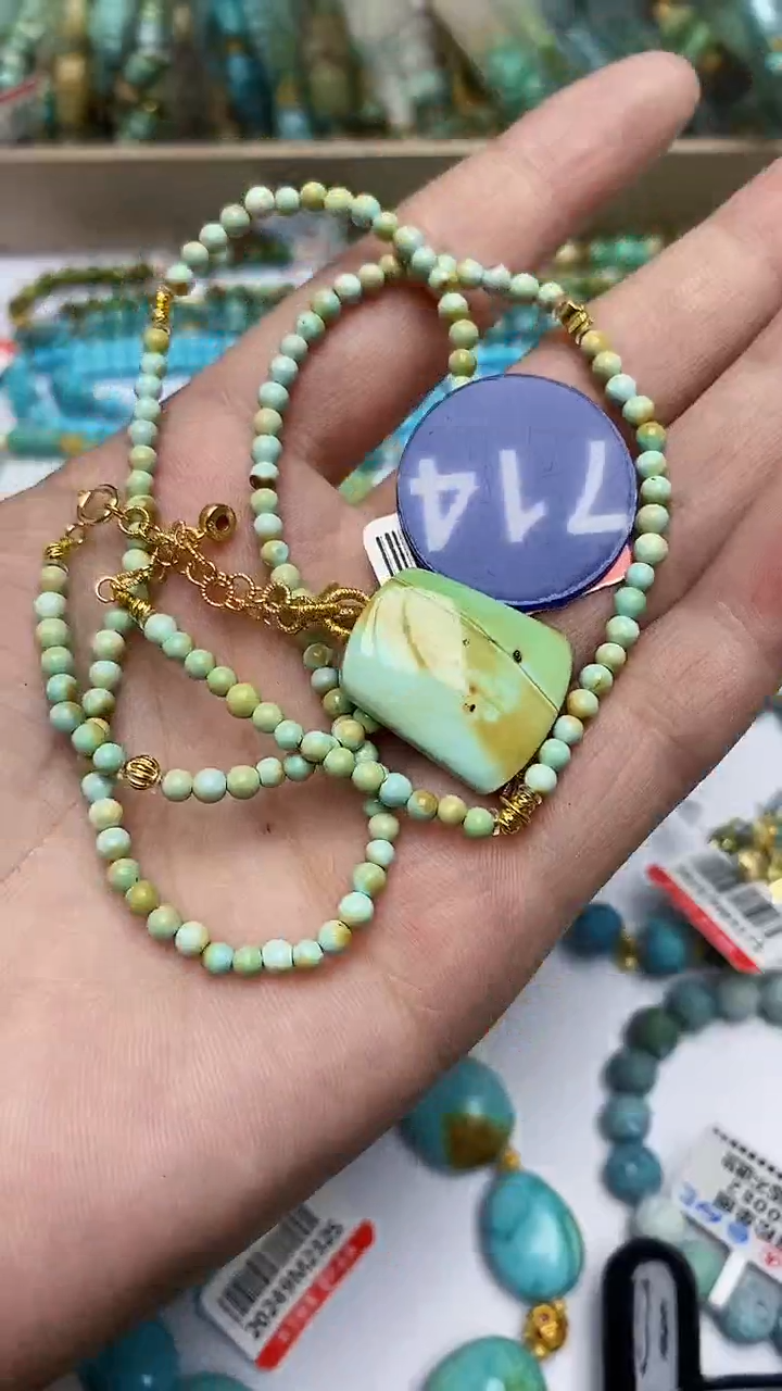 【闪购商品】绿松石项链银S925镶嵌714