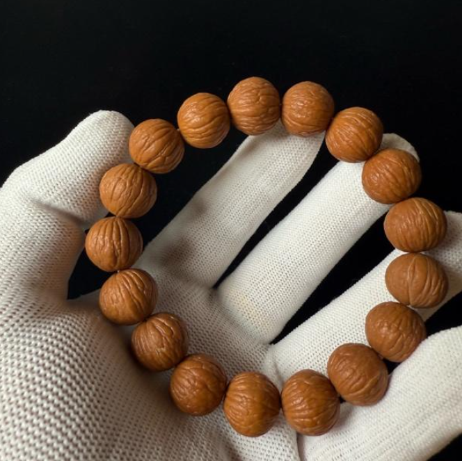 天然无修猴头核桃文玩手串单圈