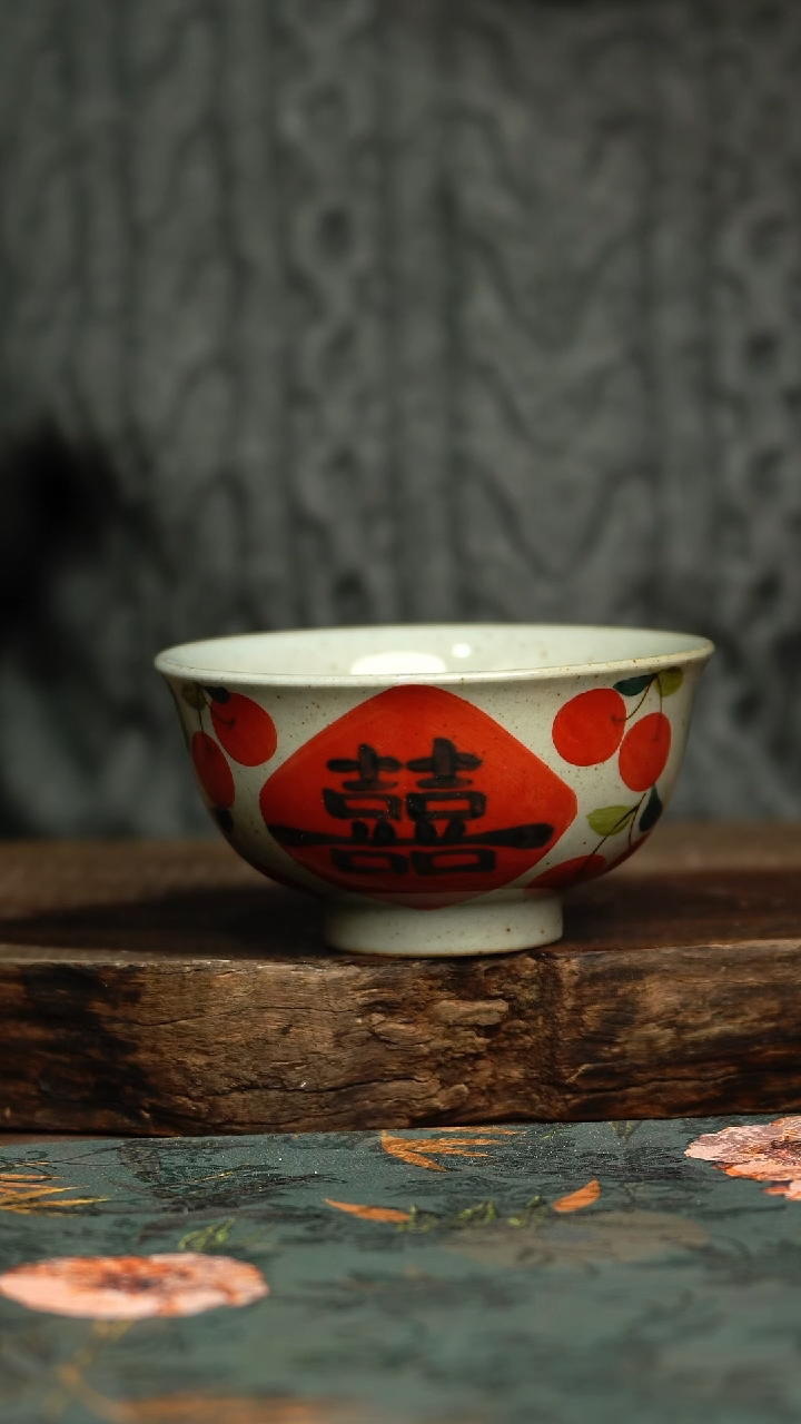 【闪购商品】杯釉下彩手工手绘同款陶器