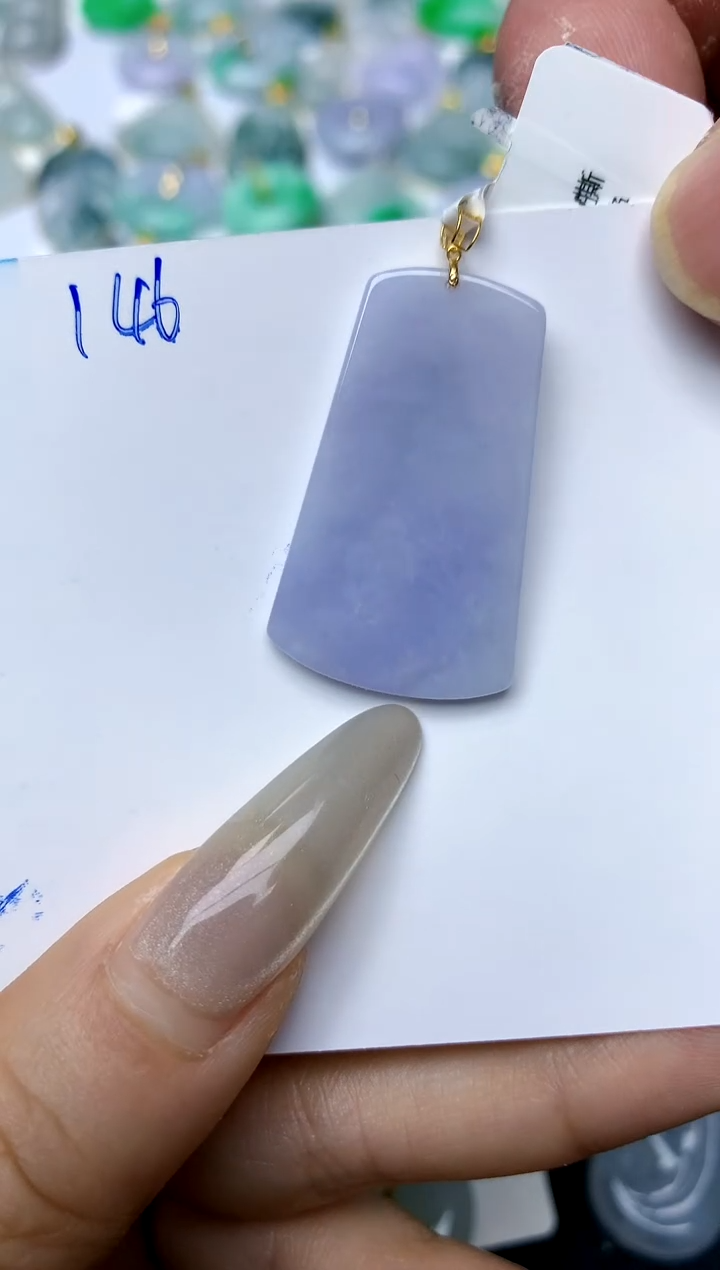 【闪购商品】翡翠颈饰18K金镶嵌天然A货翡翠
