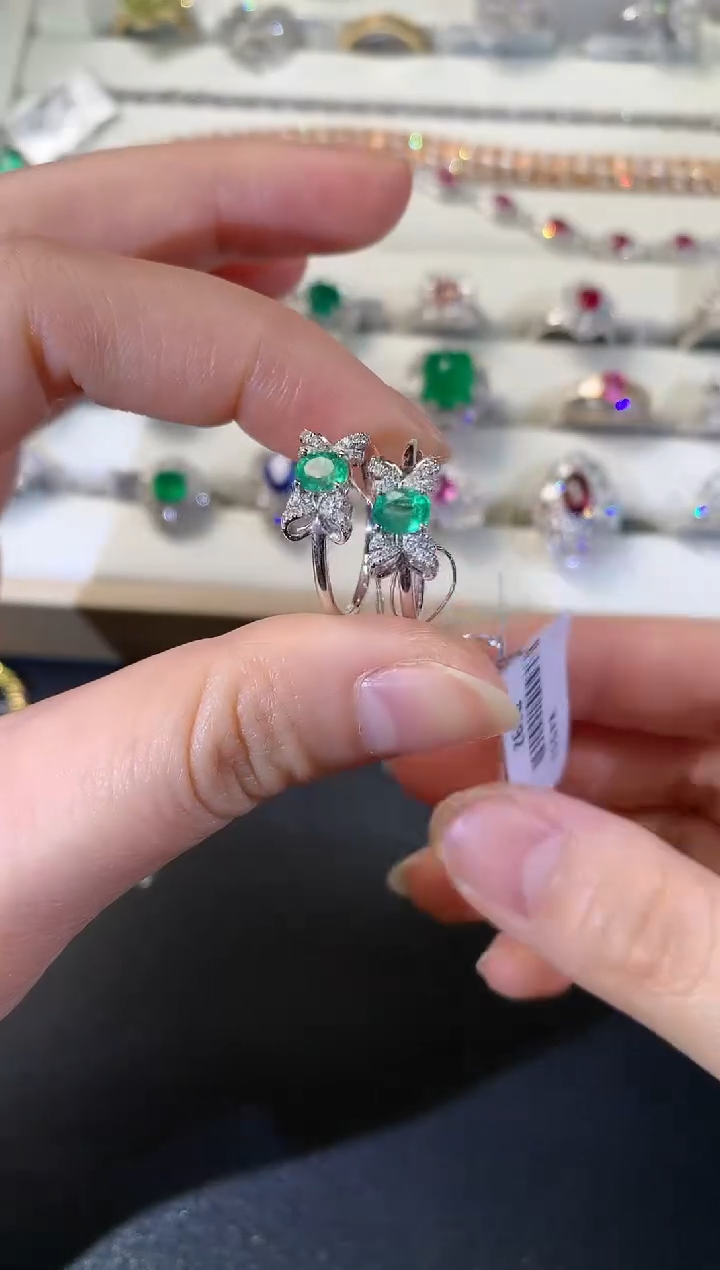 【闪购商品】祖母绿戒指18K金镶嵌多样性发其一R470|1999.9