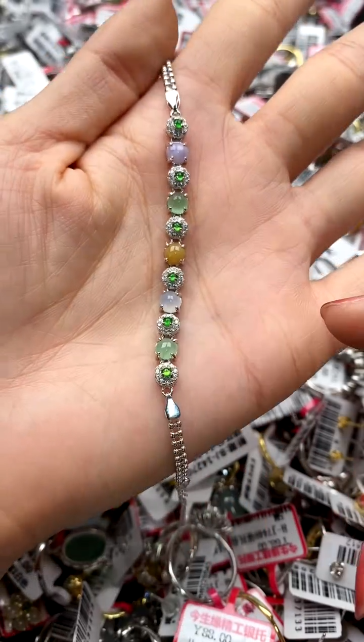 【闪购商品】翡翠戒指银S925镶嵌44444444    9