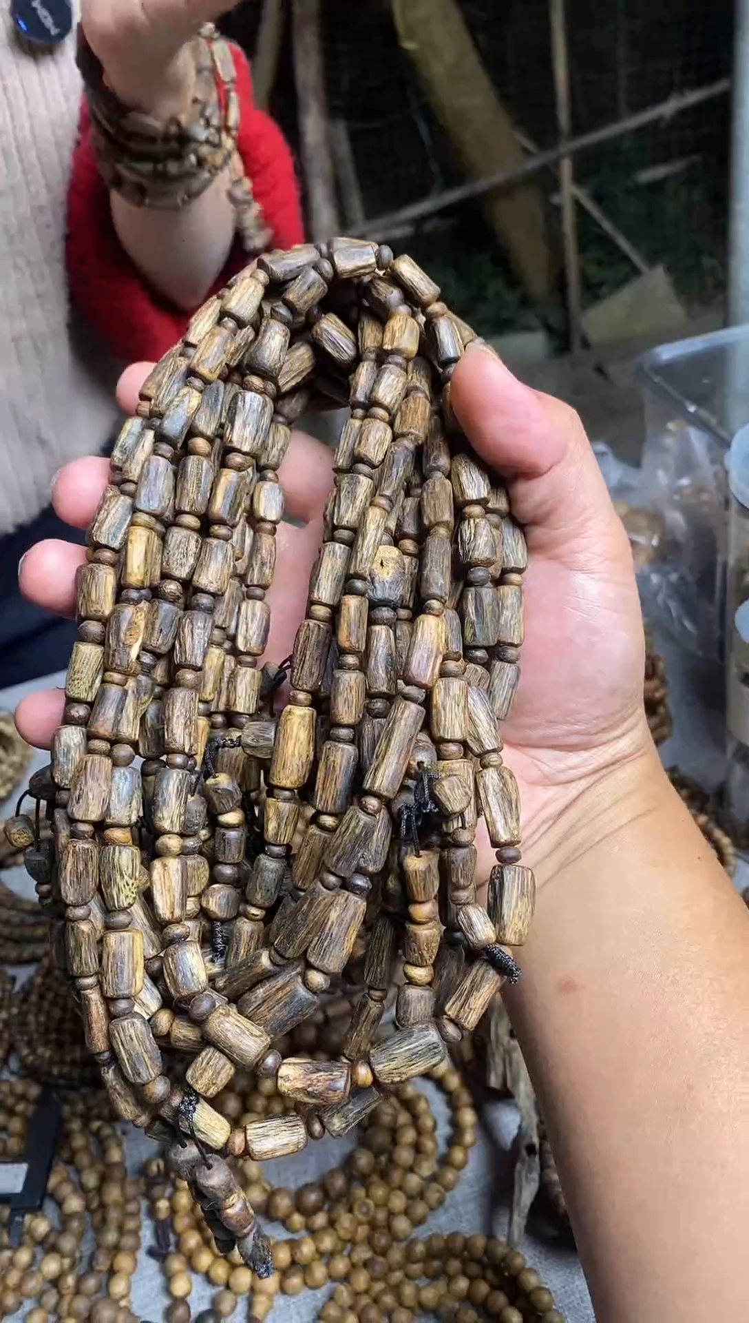 沉香手串随型树心油多圈棋楠手串#  多样性发一