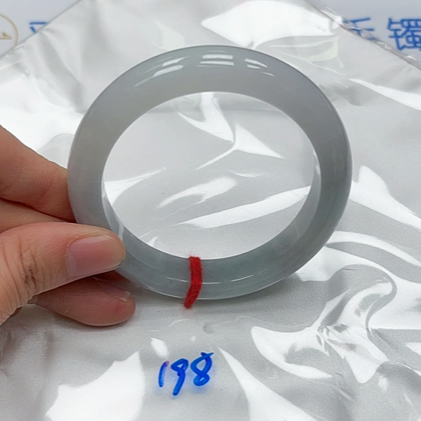 【圈口53~55】缅甸A货翡翠手镯天然玉镯女款晴水底手镯680-198