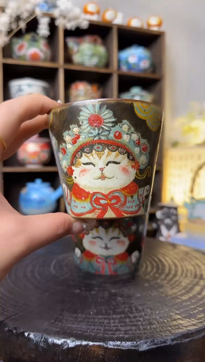 【闪购商品】唐老师京剧猫手握杯