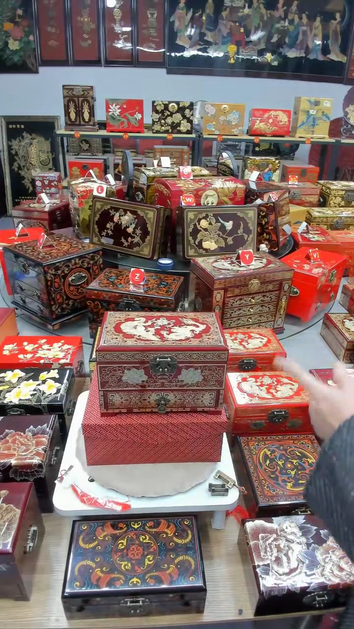 【闪购商品】23酒红三层铜丝贝壳镶嵌龙凤呈祥升级款