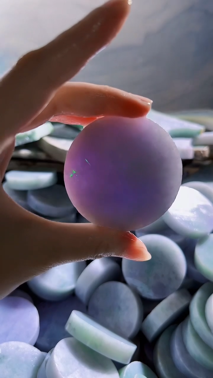 翡翠裸石缅甸翡翠A货文2092