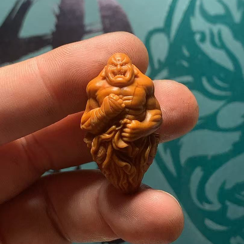 山鬼版七宗罪之嫉妒2.07尺寸老挝料橄榄核雕手串
