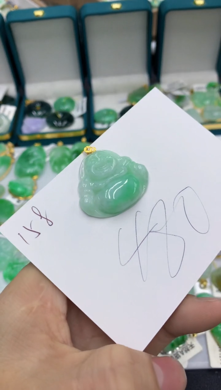 【闪购商品】翡翠颈饰18K金镶嵌1111111111