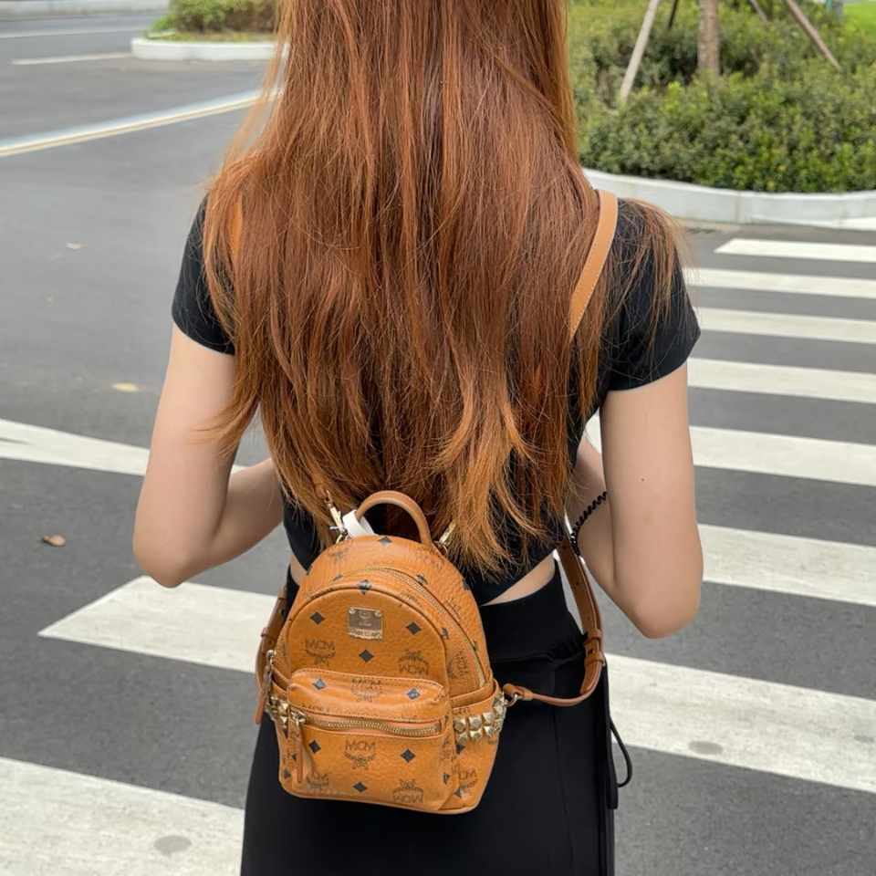 95新 MCM 干邑色超mini双肩包12705016/5016