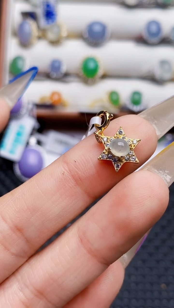 银S925镶嵌戒指翡翠5216