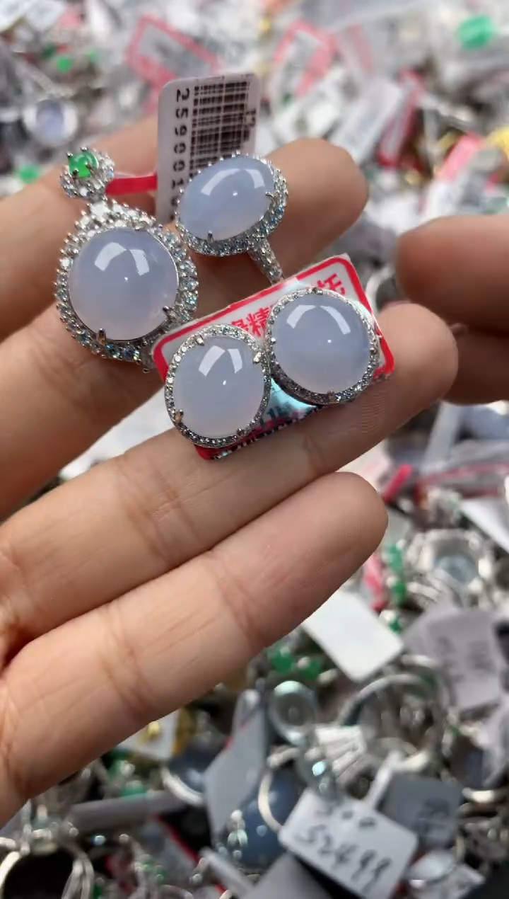 银S925镶嵌戒指翡翠15             4