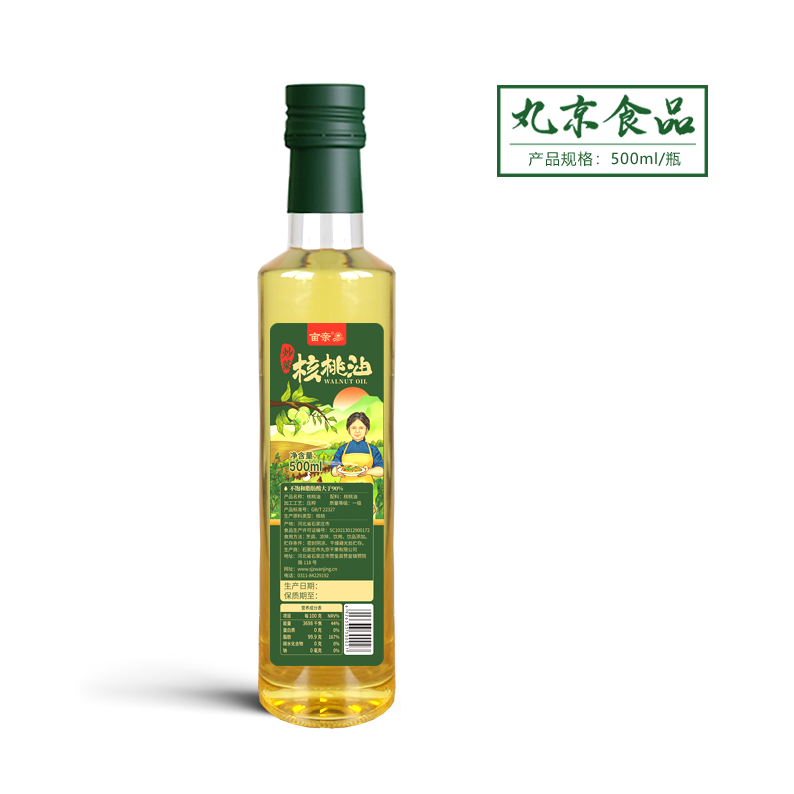 亩亲核桃油 500ml瓶装 植物油 物理冷榨 凉拌烹调新鲜