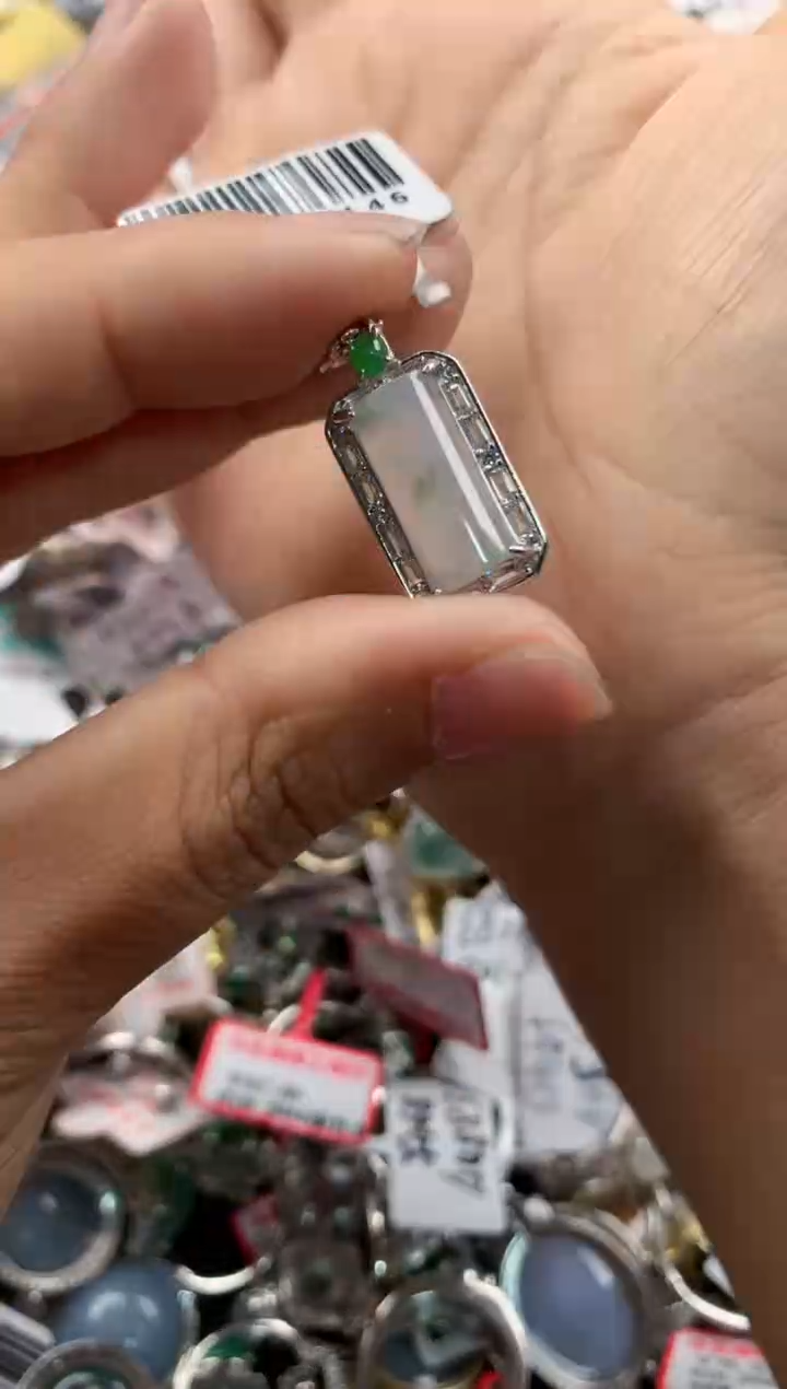 银S925镶嵌戒指翡翠444                5