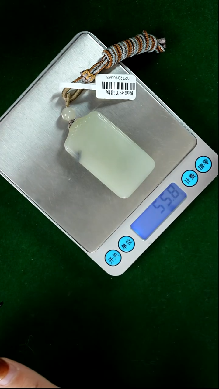 吊坠(赠链)未镶嵌和田玉且末近矿微色差m