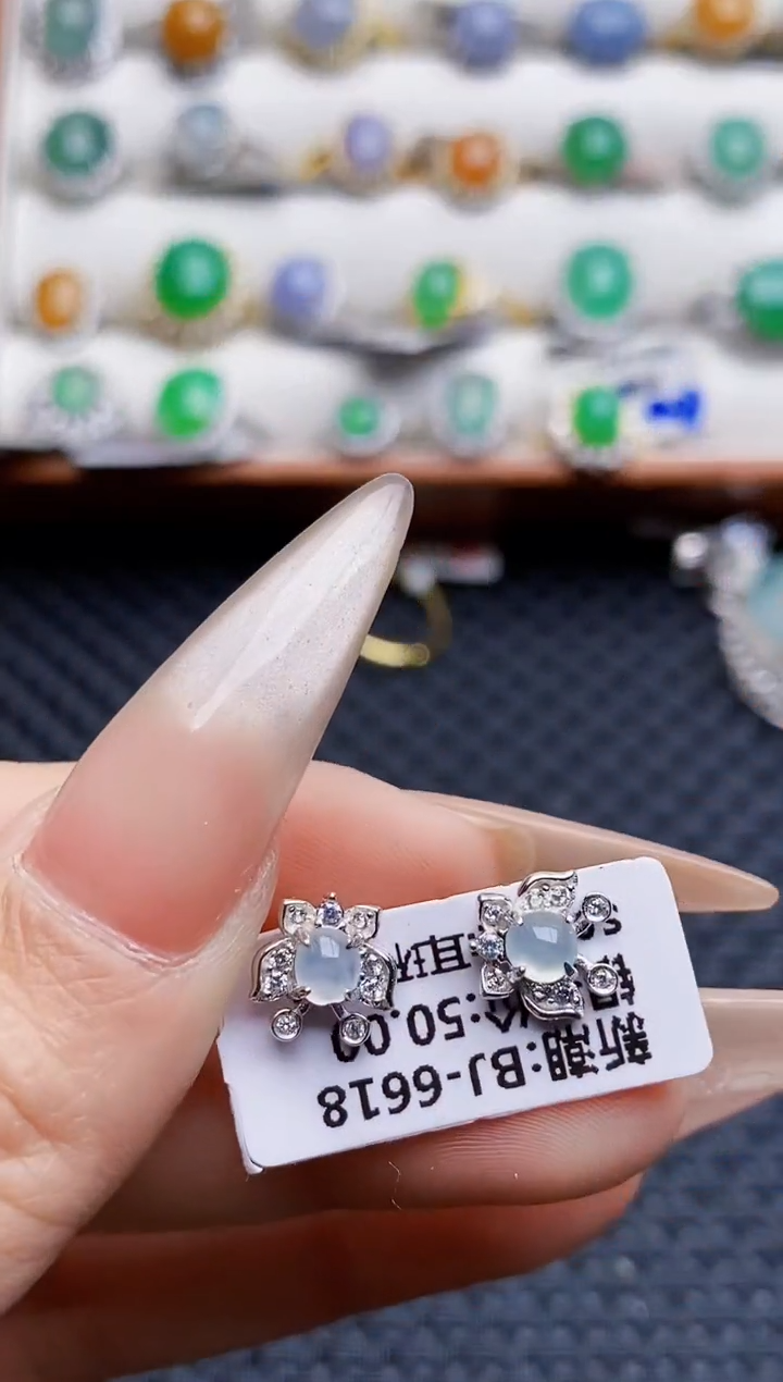 银S925镶嵌戒指翡翠7117