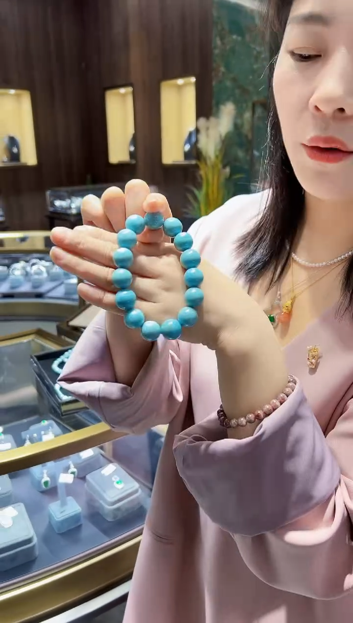 手链针钠钙石未镶嵌45【】珠径13.9