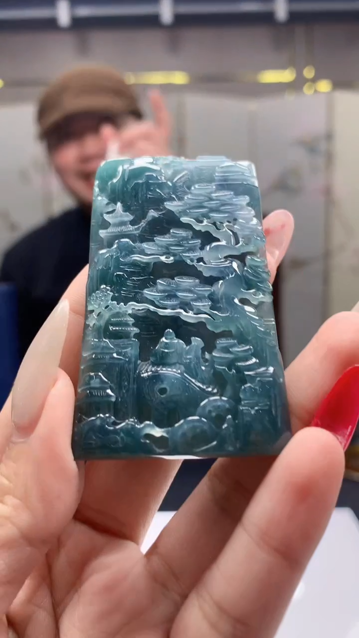 【闪购商品】定制翡翠未镶嵌1062lj-毛货挂件22