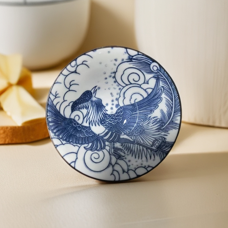 福字凤凰斗笠简约茶杯