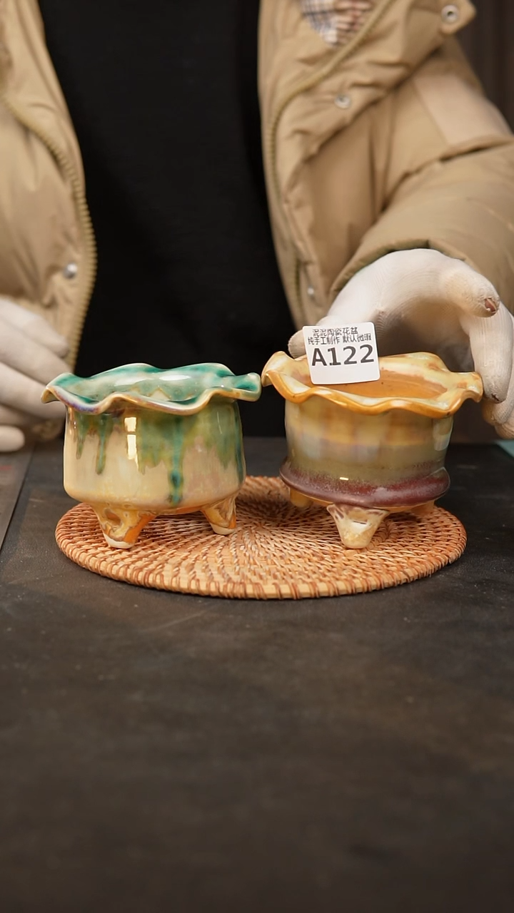 【闪购商品】瓷片122泥泥手工花盆