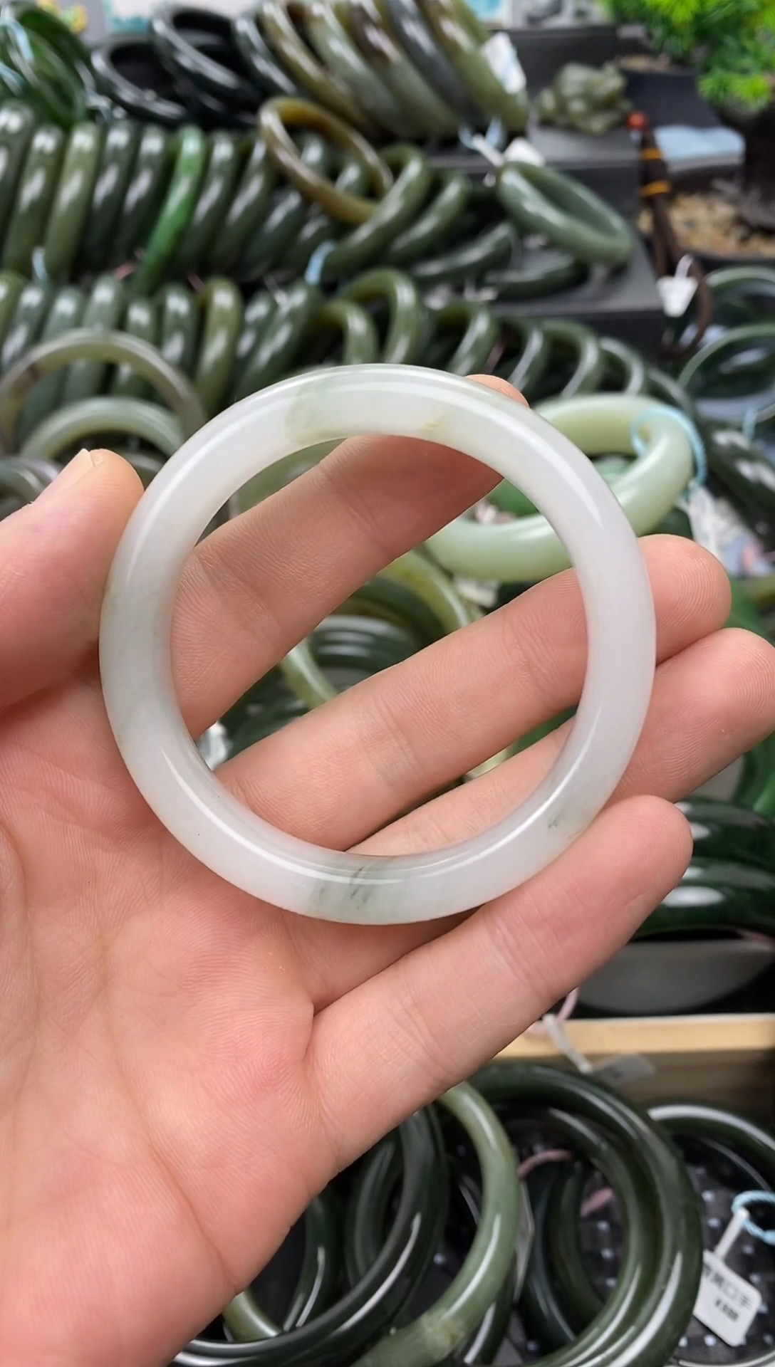 未镶嵌手镯和田玉52.5