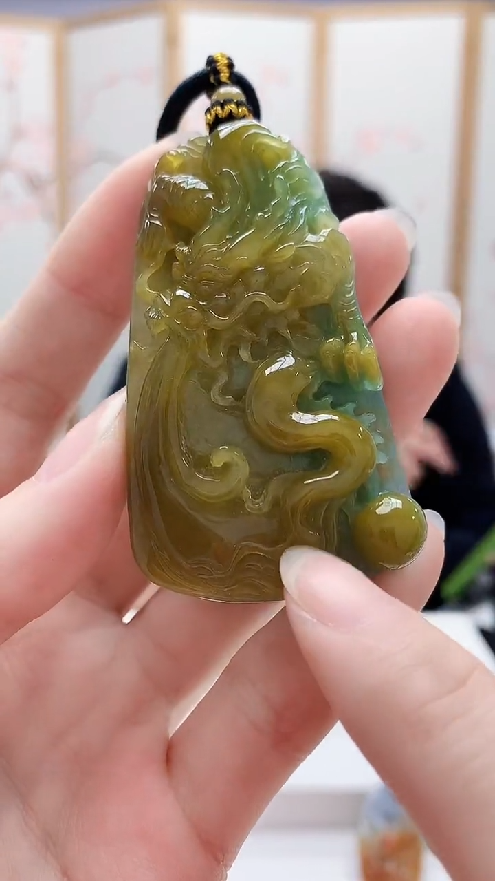 未镶嵌定制翡翠5060ry-毛货挂件80