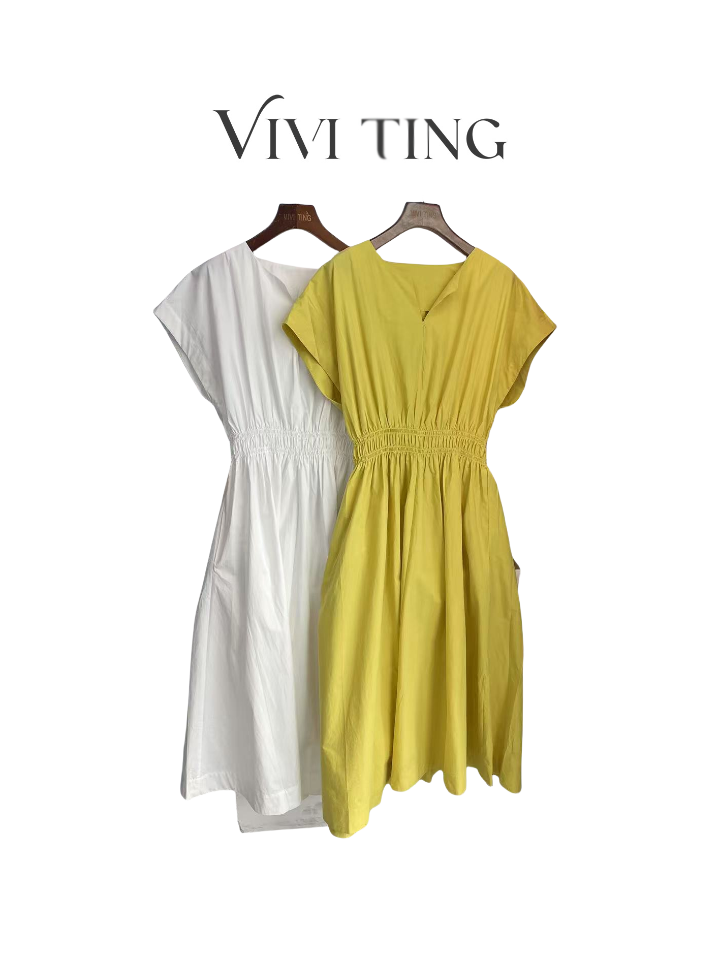 【VIVI·TING】婷姐推荐夏季新款时尚休闲收腰中长款无袖连衣裙k588