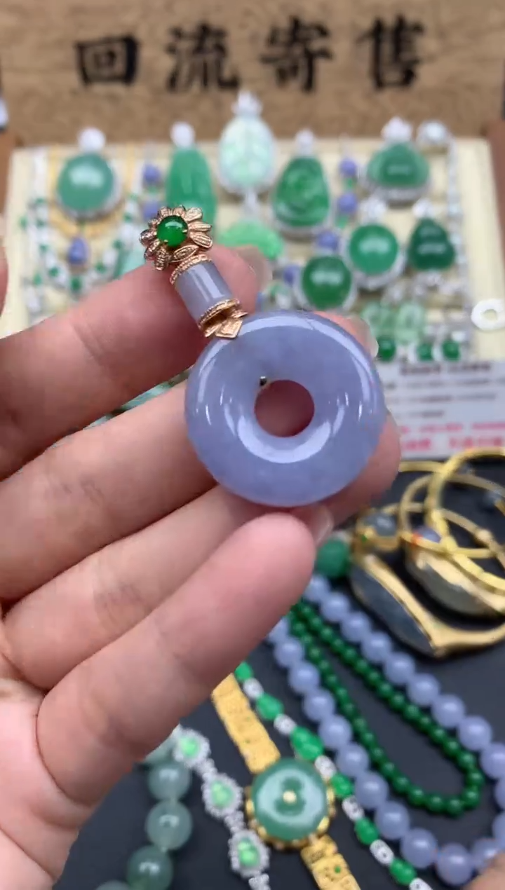 【闪购商品】翡翠颈饰18K金镶嵌449-中国好珍宝