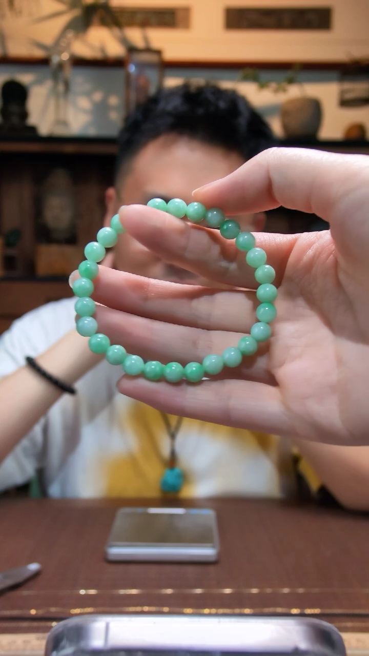 未镶嵌手串翡翠翡翠单圈手串QK