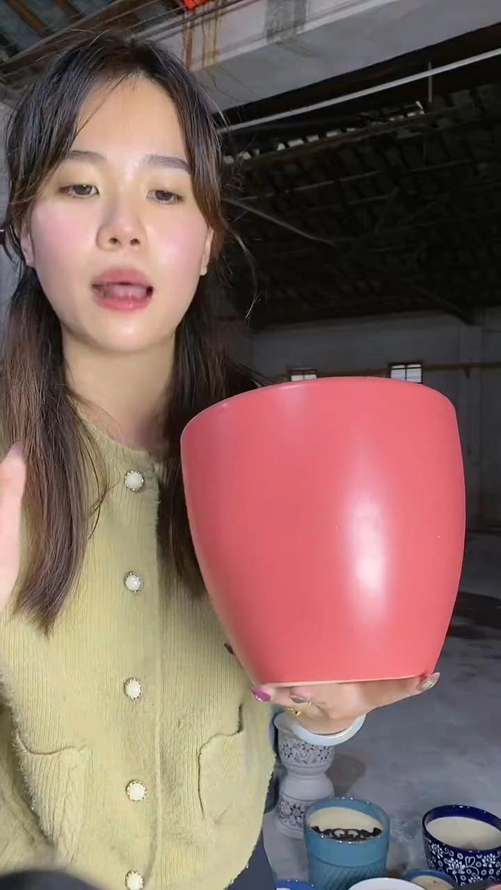 【闪购商品】陶瓷瑕疵 鹅蛋型素红中M