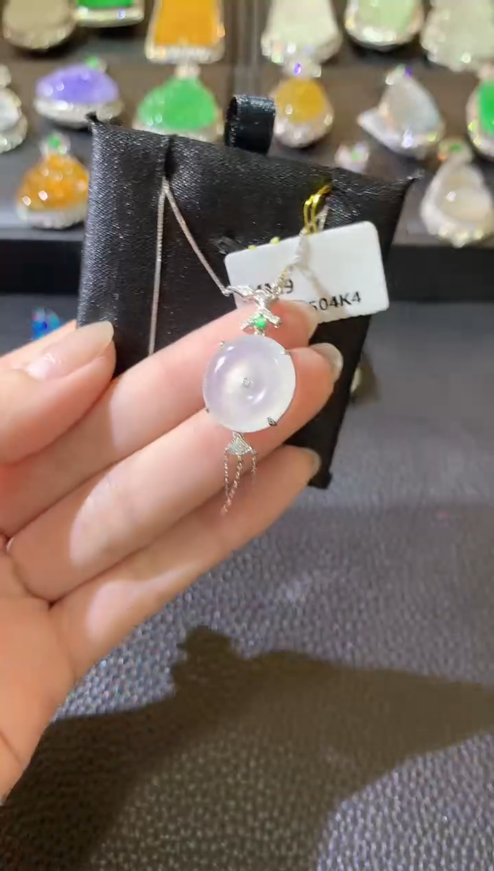 【闪购商品】翡翠套链18K金镶嵌D3翡翠