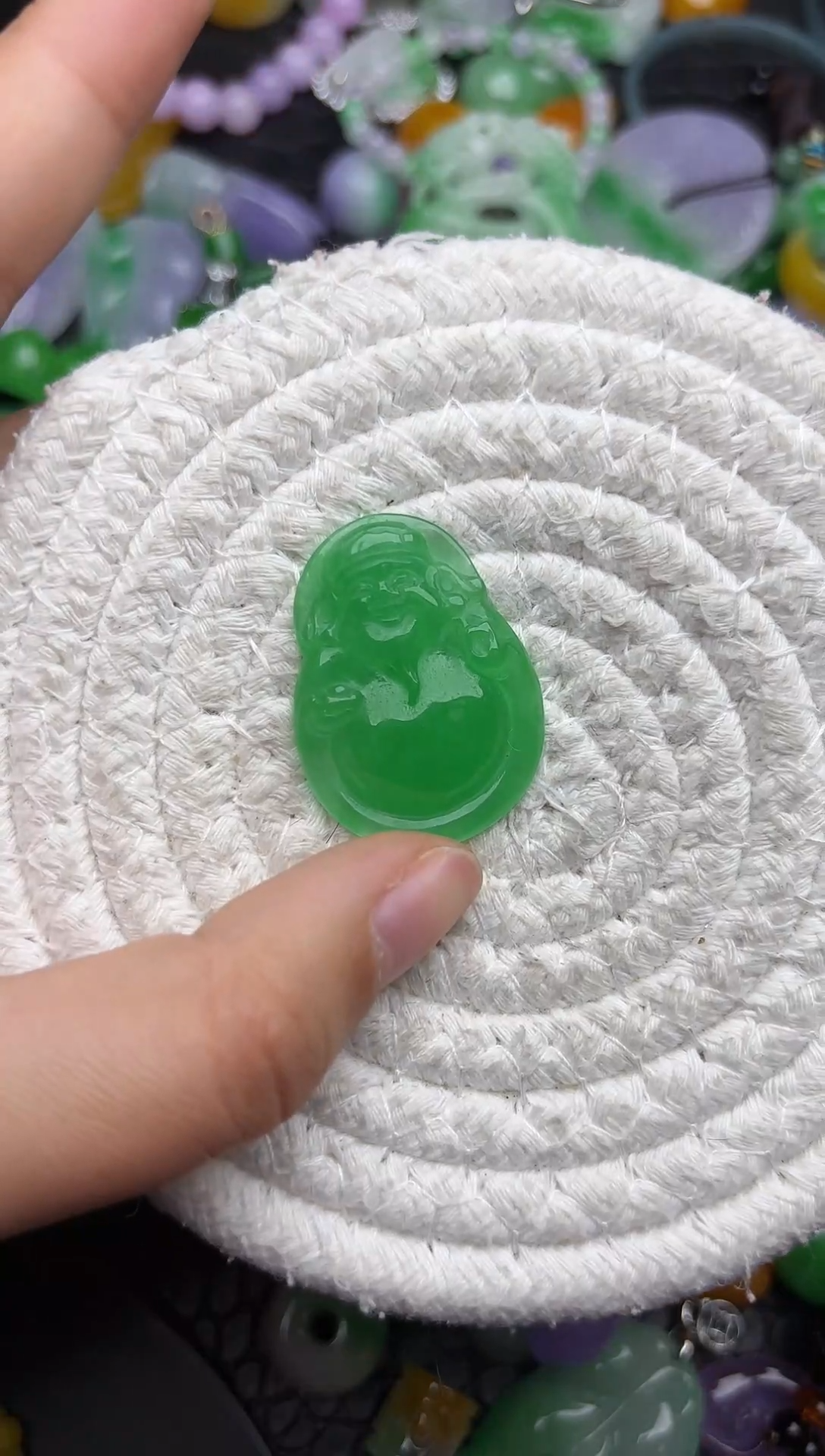 颈饰未镶嵌翡翠缅甸翡翠吊坠