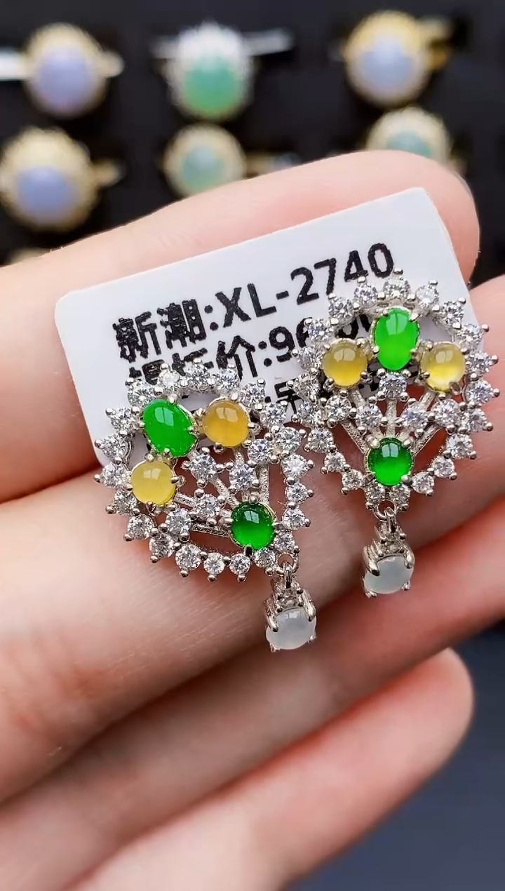 银S925镶嵌戒指翡翠2067