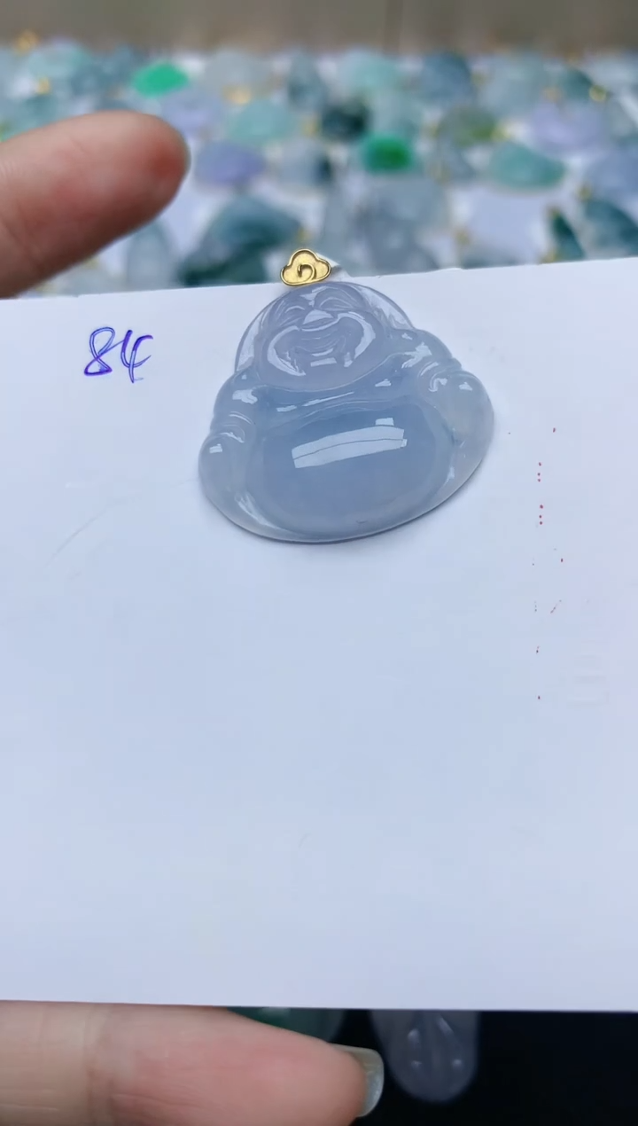 【闪购商品】翡翠颈饰18K金镶嵌天然翡翠A货    84