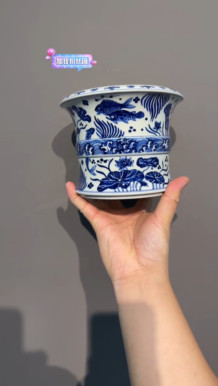 戏墨 竹节鱼藻水盂