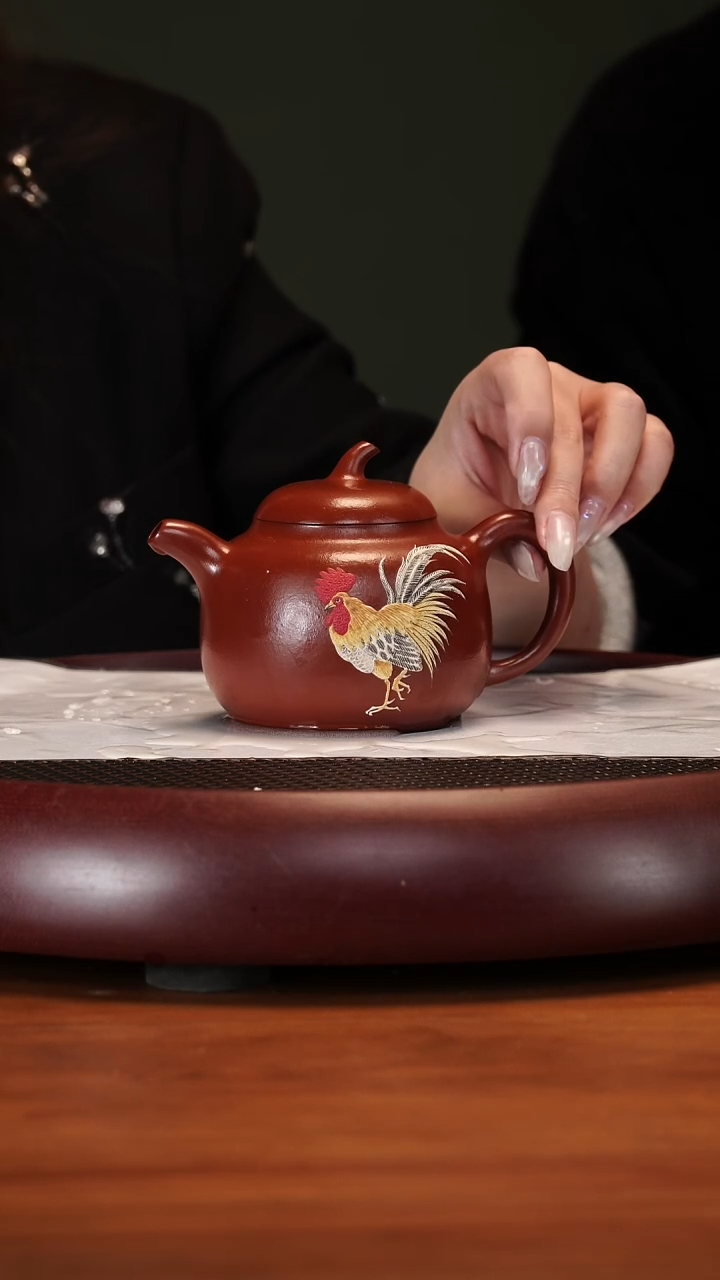 【闪购商品】紫砂茶壶2174YJB茄段大红袍270cc