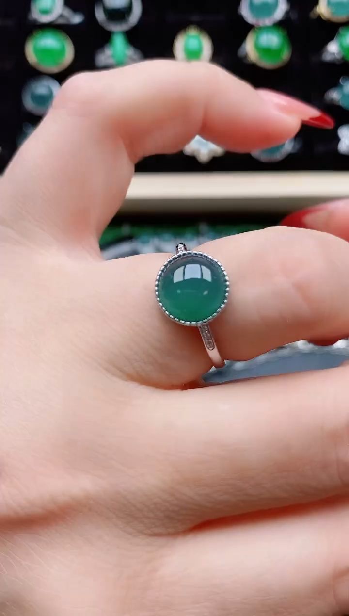 【闪购商品】翡翠戒指银S925镶嵌321321