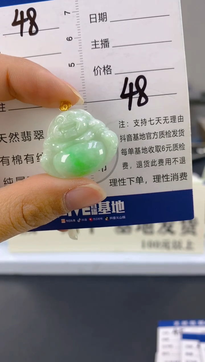 【闪购商品】翡翠颈饰18K金镶嵌天然A货翡翠